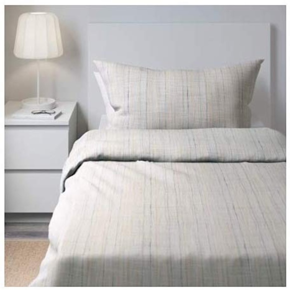 NEW IKEA Mossflox Duvet Quilt Cover w// 2 Pillowcases Blue multicolor Full Queen
